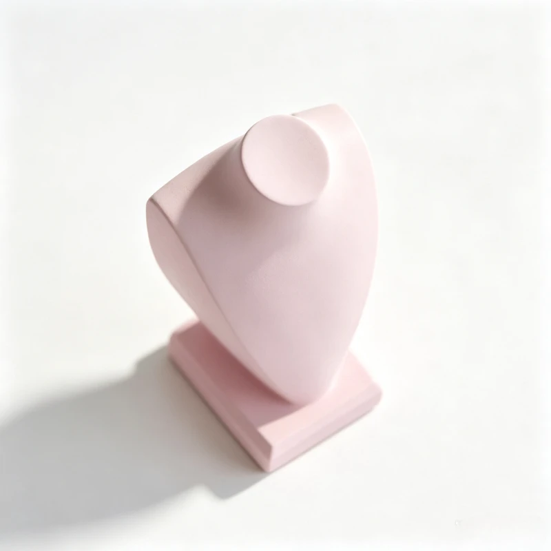 Pink Plaster Bust for Necklace Pendant Pearl Necklace Display Gypsum Plaster Craft Props