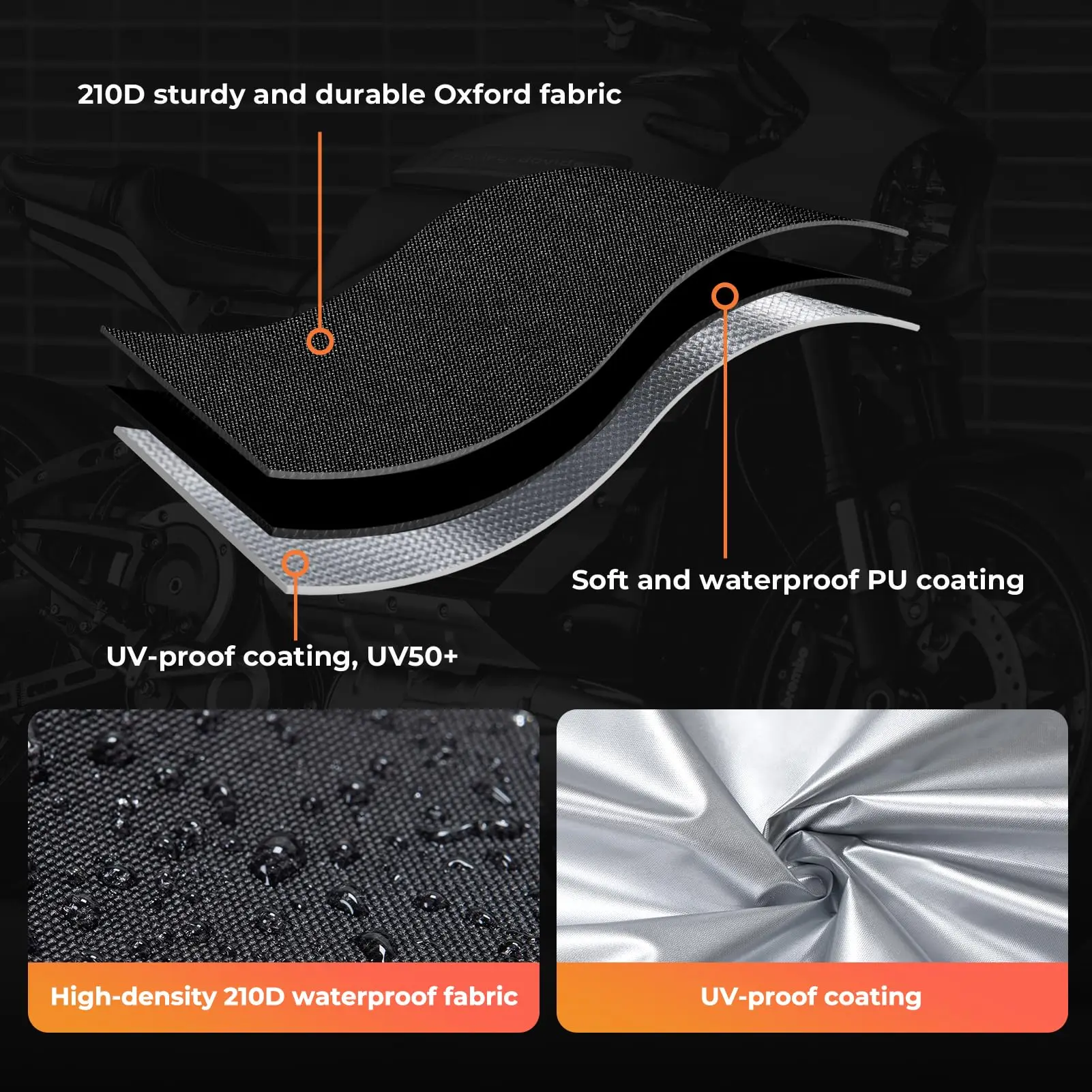 Protezione per copertura moto Esterno Esterno Anti UV Sole Neve Pioggia Inverno Estate Antivento Antipolvere Accessori impermeabili