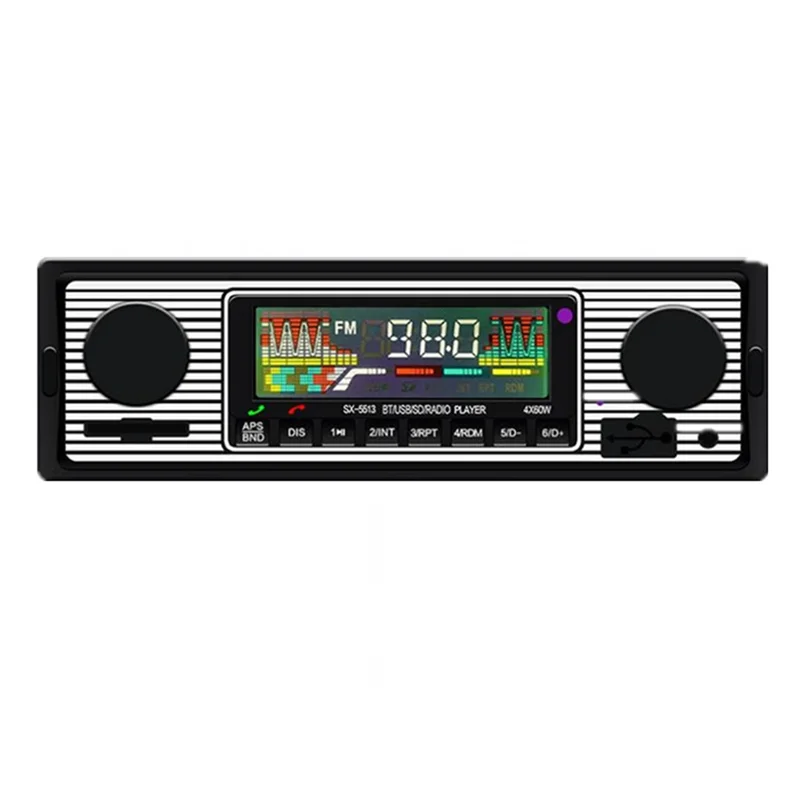 New Retro Car Wireless Bluetooth 12V MP3 Player AUX Audio Input Card Insert USB Flash Drive Multimedia Radio