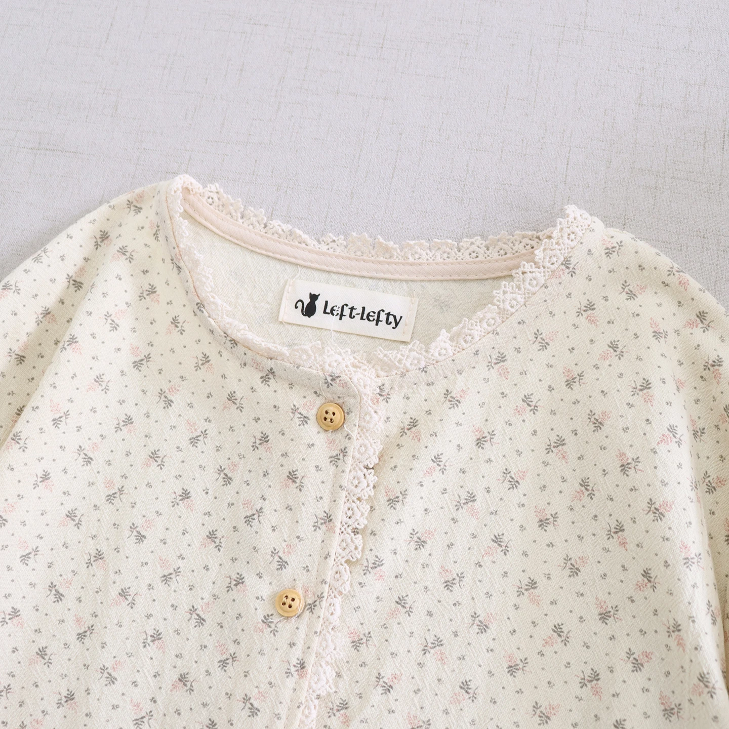 Japonês vintage mori menina floral impresso camisas de algodão feminino primavera verão o-pescoço manga longa casual blusa solta topos