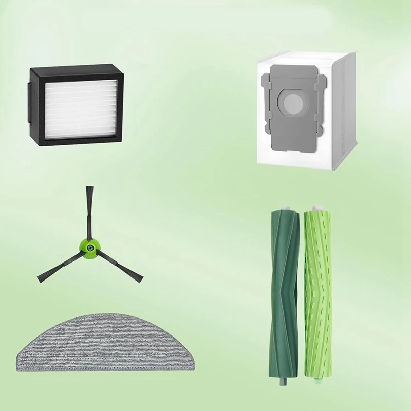 لـ Combo I5، I5+، J5، J5+، I3+ مجموعة ملحقات المكنسة، فرشاة جانبية رئيسية، مرشحات Hepa، وسادات ممسحة-A69M