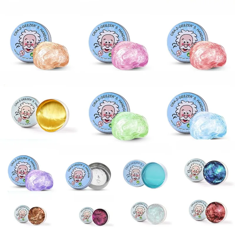 Decompression Toy Non-Newtonian Fluid Liquid Glass Mud Transparent Colored Mud Slime Foam Crystal Bouncing Mud Birthday Gift