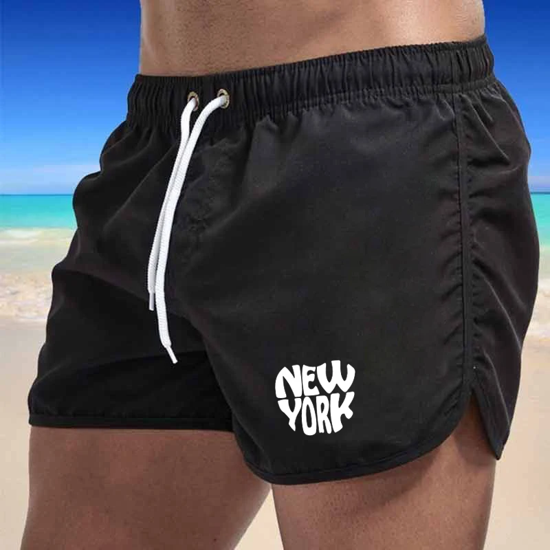 New York Print Beach Shorts Mens Summer Fitness Pants Running Swimming Shorts Teen Multicolor Short Pant