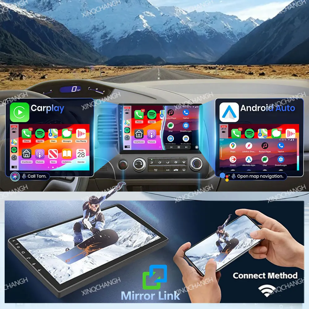 راديو سيارة أندرويد 15 لسيارة جيب رينيجيد 2016 - 2020 QLED Carplay Auto Qualcomm 2DIN مشغل فيديو ستيريو الوسائط المتعددة 4G WIFI BT GPS