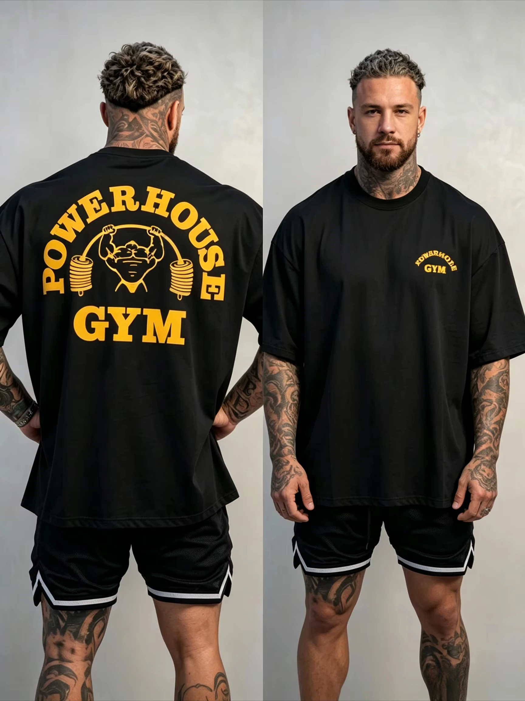 2026 Vintage Weightlifting Gym Graphic Short Sleeve T-Shirt, Kids Adults Crew Neck Tee, Workout Fitness Loose Casual Top