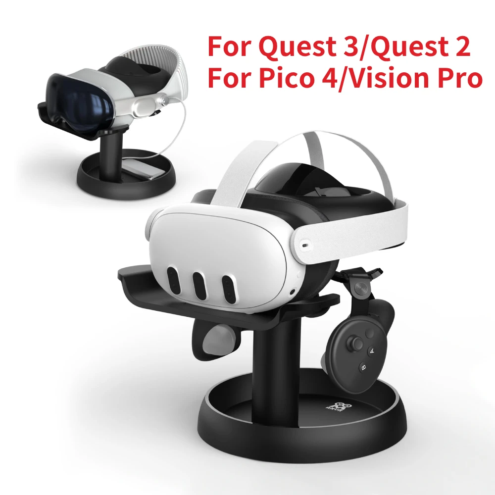 AMVR VR Stand Compatible with Meta Quest 3S/3/Quest 2/Pico 4 Universal VR Headset Display Holder for Meta Quest 3 Accessories