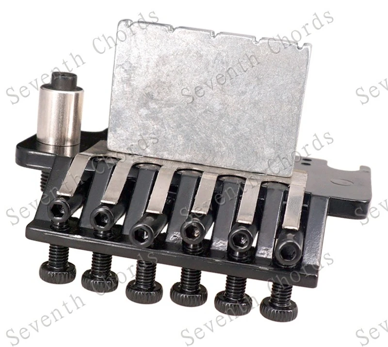 Ein Set Schwarze Tremolo-Brücke mit Doppelverriegelungssystem Gitarrenbrücke Zubehörteile Musikinstrument – Detail 4