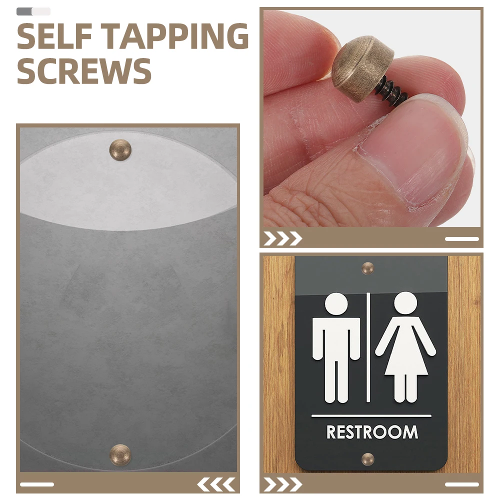 

24pcs Cap Screws 9mm Copper Self Tapping Screw Cover for Home Furniture Renovation Decorative Wood Screws With Caps Projects