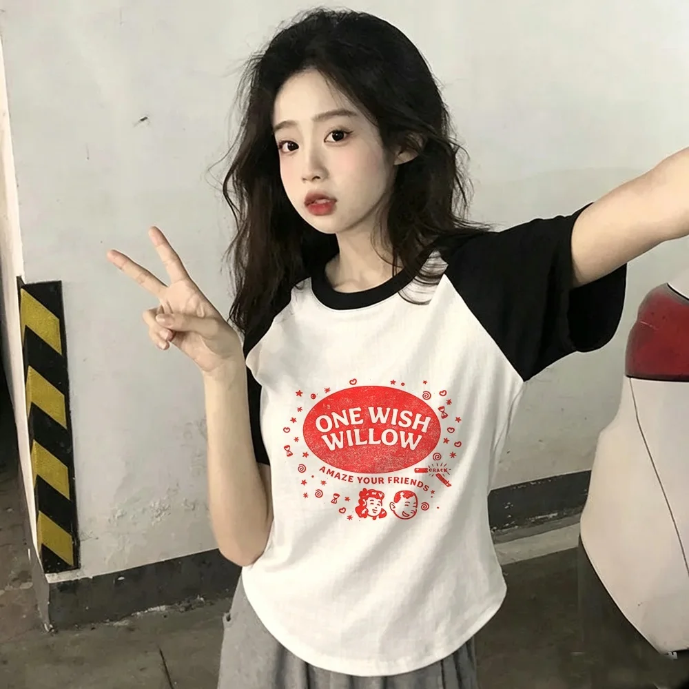 One Wish Willow t-shirt female japan cheap aesthetic shirt jojifuku 2000s cutecore baddie funny