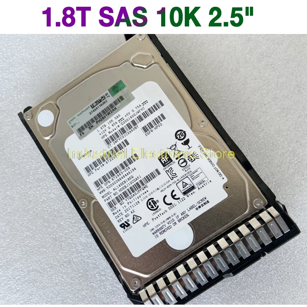 1.8TB For HPE 1.8T SAS 10K 2.5