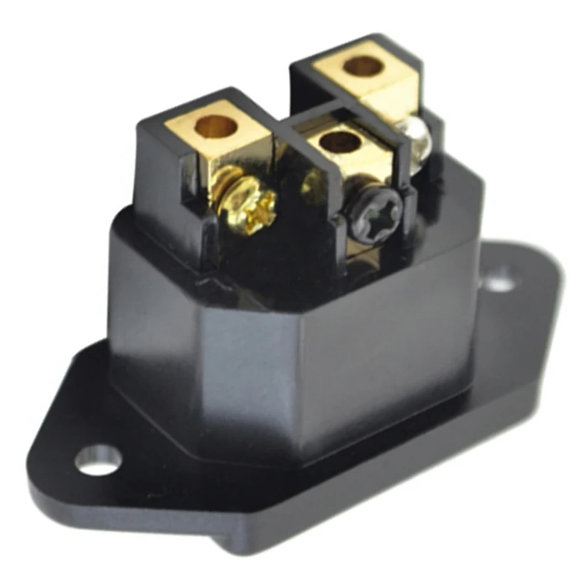 1pcs Copper Gilded / Rhodium Plated AC Power Socket Input Connector 15A / 250V No Welding IEC Power Socket