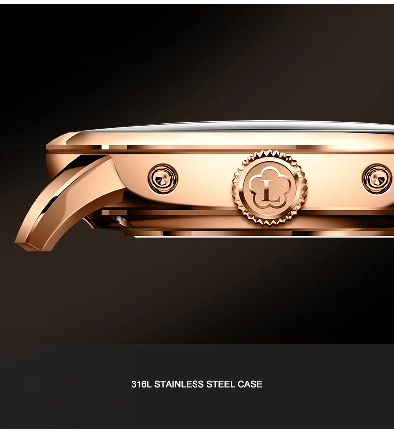 LOBINNI Men Automatic Watch 41mm Luxury Mechanical Wristwatch Luminous 5ATM Waterproof Sapphire Butterfly Clasp Multi-Func Dial