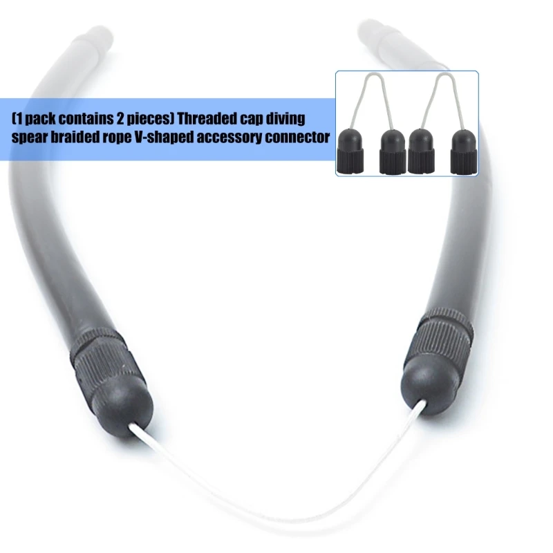 2 قطعة ملحق اتصال الرمح تحت الماء 14 مللي متر موضوع Spearfishing موصل الصيد أداة عظم الترقوة محول أنبوب اللاتكس #2