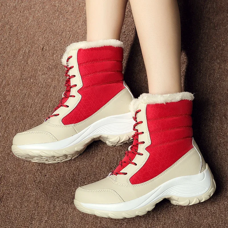 

Warm and Windproof Boots for Women New Fashionable Thick Soled Height Increasing Shoe Simple Shoe Boot for Women's Casual Plush