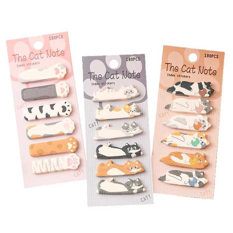 1 Set Stationery DIY Leisure Cat Series Cute Paper Memo Pad Sticker Post Sticky Notes Notepad School Office Supplies view 4