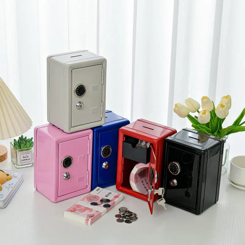 Household Insurance Box Vertical Mini Metal Safe Car Safe Key Insurance Cabinet Desktop Decoration Piggy Bank