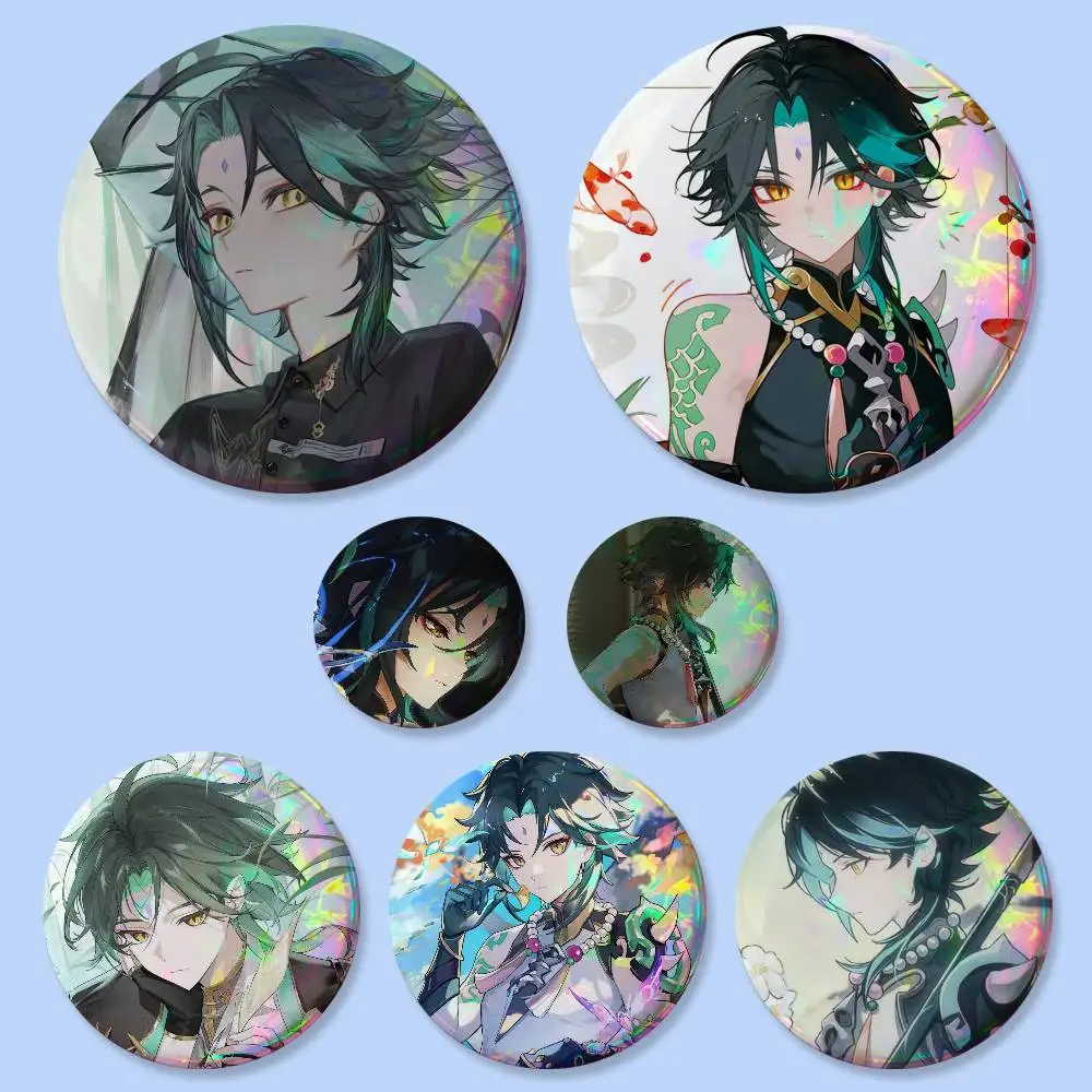 1pc Genshin Impact Badge Xiao Badges 25 32 44 58 75 Mm Round Cosplay Pin Bag Decor Fans Collect Friends Gifts Brooch Souvenir