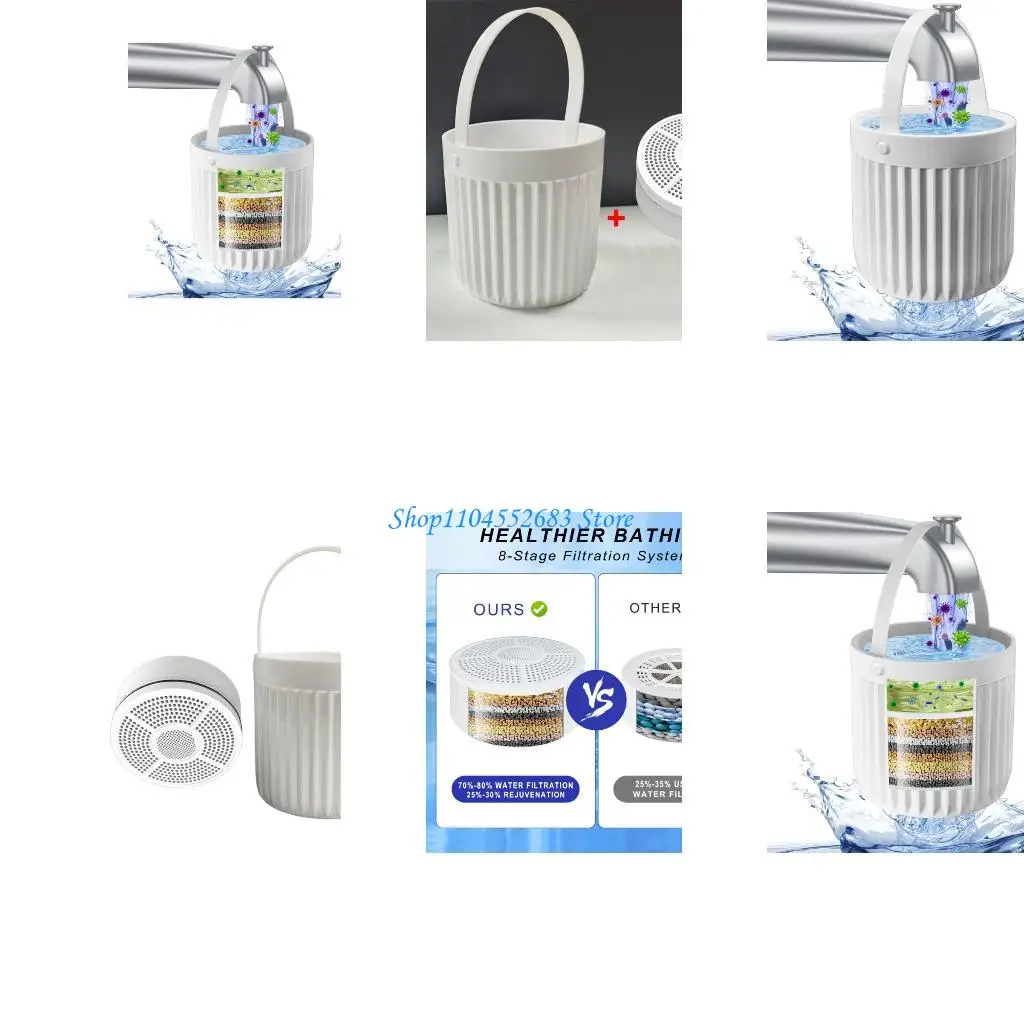 

Y6GD Easy Carry ABS Shower Head Filter Easy Mount Designs Bath Water Purifiers Removes Impurities for Sensitive Skin Bathing