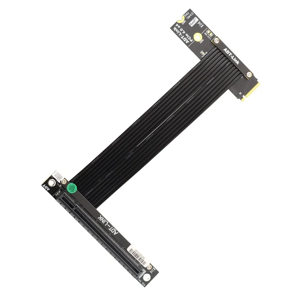 PCI-E 4.0 16x PCIe x16 Flexible Extender to M2 M.2 NVMe M Key SSD Riser Video Cards Extension Gen4 64Gbps Jumper Adapter for GPU