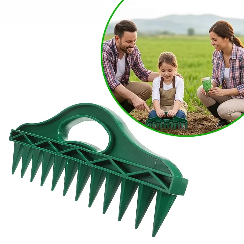 Manual Seeder Plant Seeds 12-Hole Fast Seeding Garden Seeder Tool Gardening Drilling and Loosening Tools Soil Loosening Tool