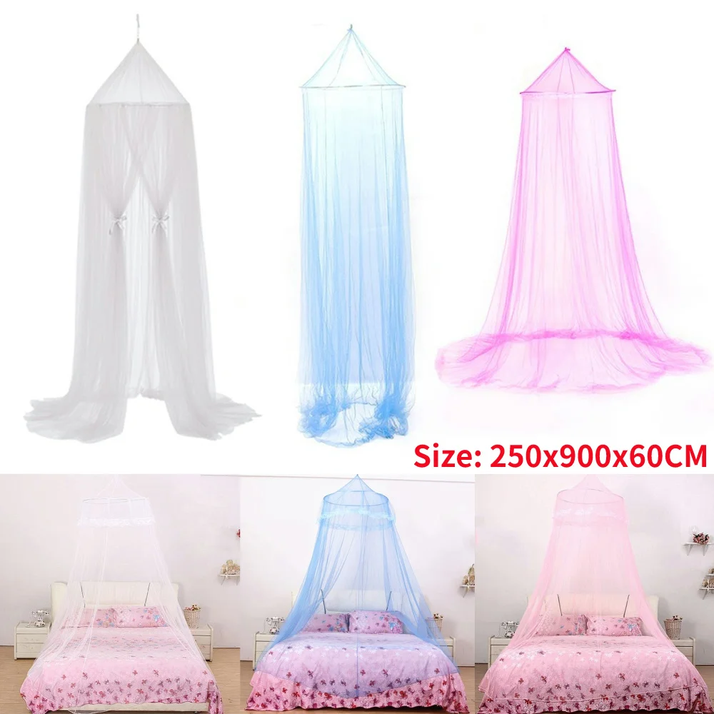 Princess Dome Bed Tent Polyester Hanging Anti Mosquito Net Girls Bedroom Sleeping Accessories Voile Garden Camping