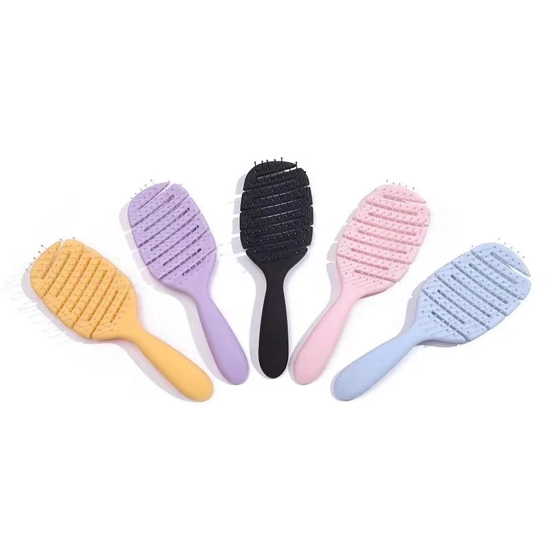 Oblique And Empty Syling Hair Comb Massage Comb Reduce Hair Loss Anti -tangles Fluffy Anti-static Curved Hair Comb For All Purpo