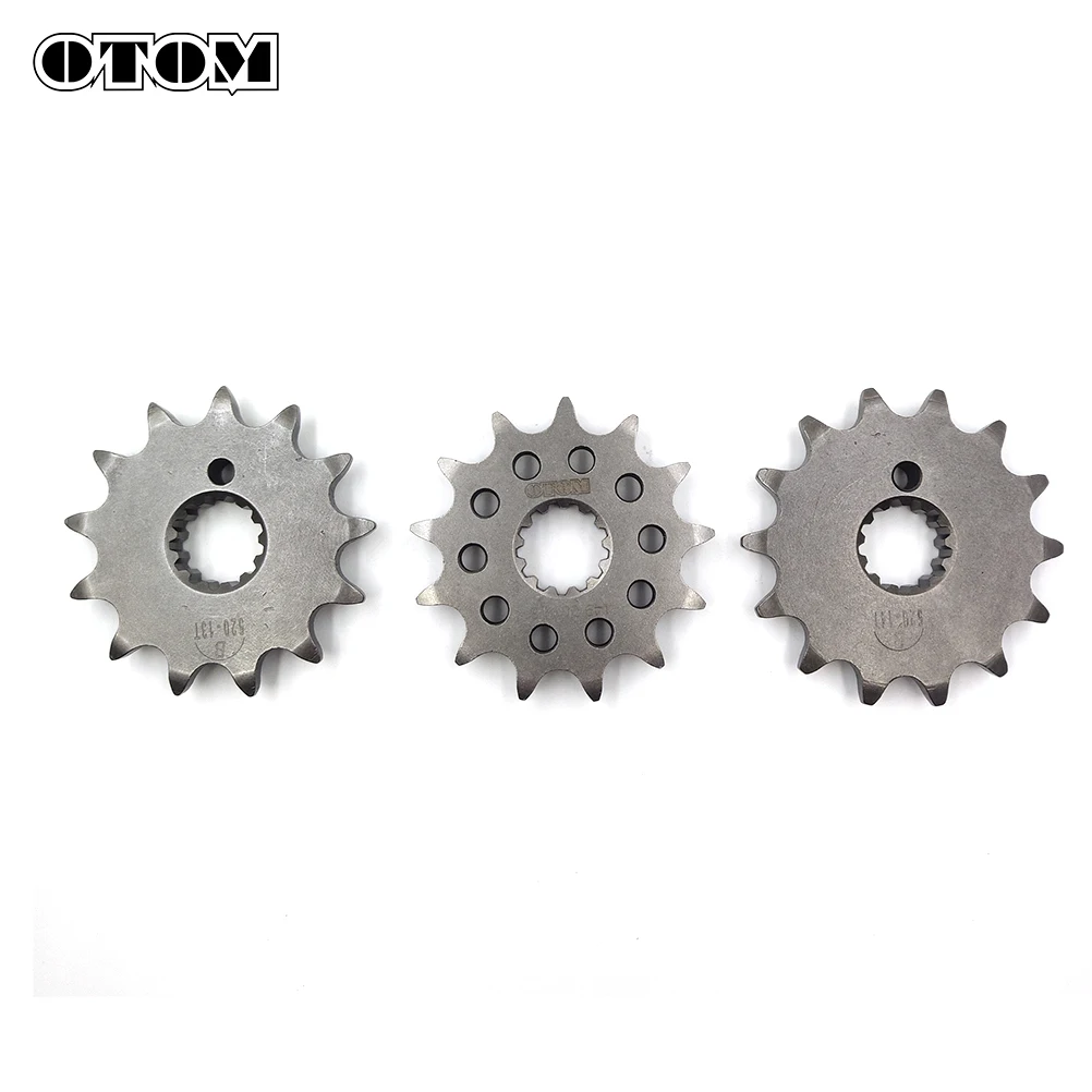 OTOM Motorcycle 520-13/14 Tooth Front Chain Sprocket Engine Forging Wheel For ZONGSHEN NC250 KAYO T6 K6 Off-road Motorbike Part