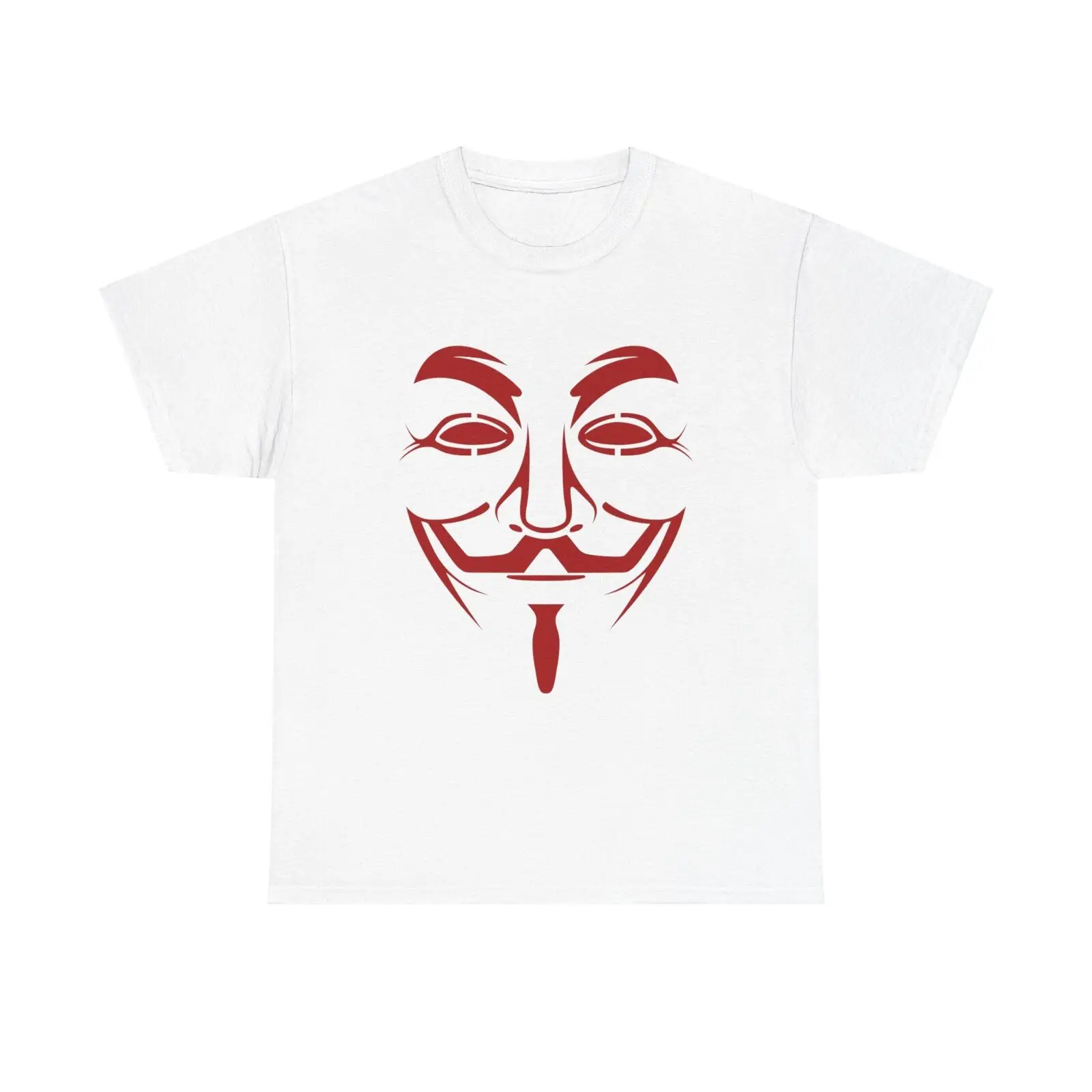 Guy Fawkes Mask T-Shirt - minimal dark net anonymous hacker tech cool web chan