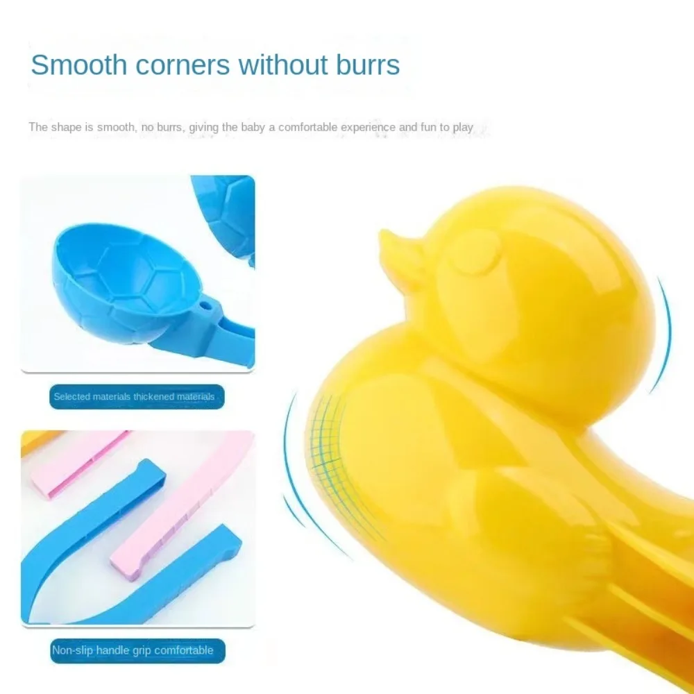 Funny Snow Mold Snowball Maker Winter Cartoon Snow Mold Tongs Sports Snow Snow Sand Clip Mold Kid Snowball Fight