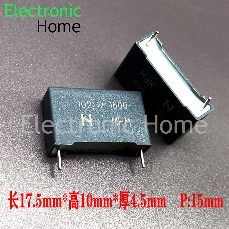 20 шт. nis MKP 1nf 102 1000pf 1600v 1.6kv защитный конденсатор nissei Farad 1600V102J 17,5x10x4,5 мм P15MM