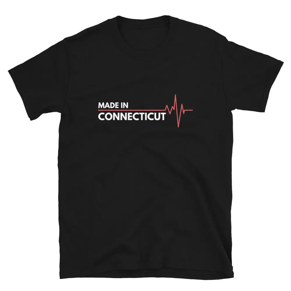 

Made In Heartbeat State Proud T-Shirt For Man Woman Short Summer Tees Casual Cotton Fashion Couple's Cloths