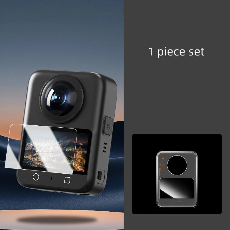 

Tempered Glass Film With Protective Film and Installation Positioner For DJI OSMO 360 Action Panoramic Camera