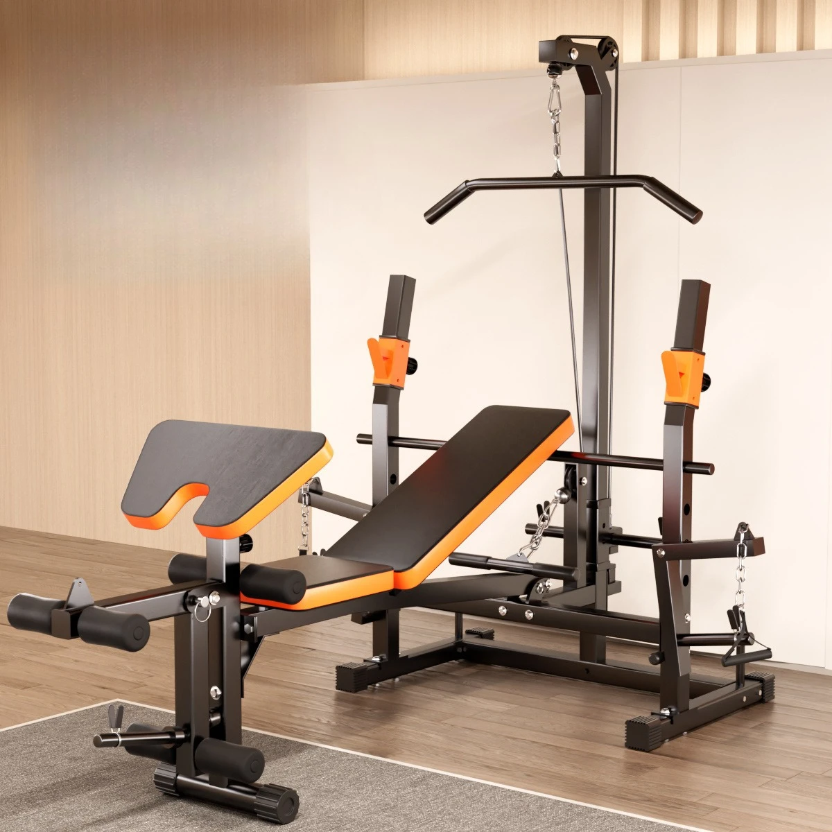 

Upgraded Version of The Multifunctional Foldable Weight Bench, Designed To Work All Major Muscle Groups