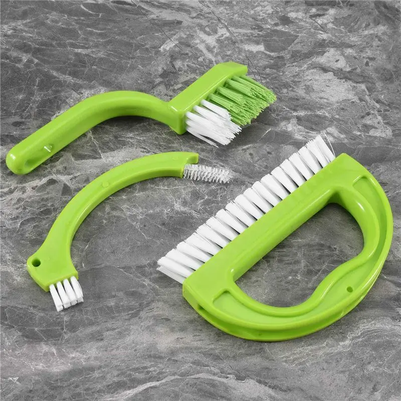 A76I-Tile Brushes Grout,3-In-1 Heavy Duty Cleaning Brushes Scrubber For Household, Kitchen, Bathroom, Bathtub, Wall Floor
