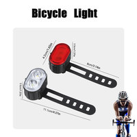 USB Rechargeable Bicycle Lights Bike Safety Warning Lamp Outdoor Waterproof Cycling Flashlight For Mountain And Road Bikes