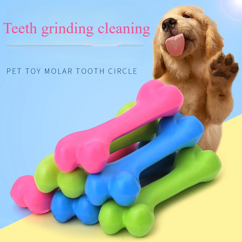 

Small Dog Toys TPR Pet Toys Teddy Golden Retriever Puppy Bite Resistant Grinding Stick Rubber Bone Toys