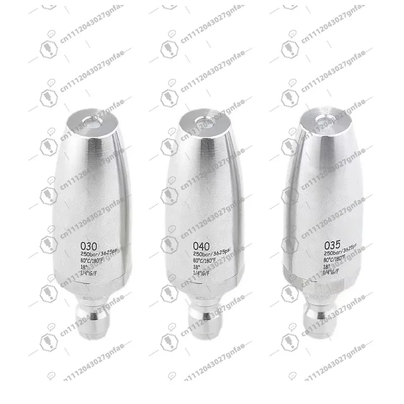 

SS 030 035 040 Насадка для мойки высокого давления из нержавеющей стали, турбинная насадка 360° с вращением, для удаления ржавчины, быстроразъемное соединение