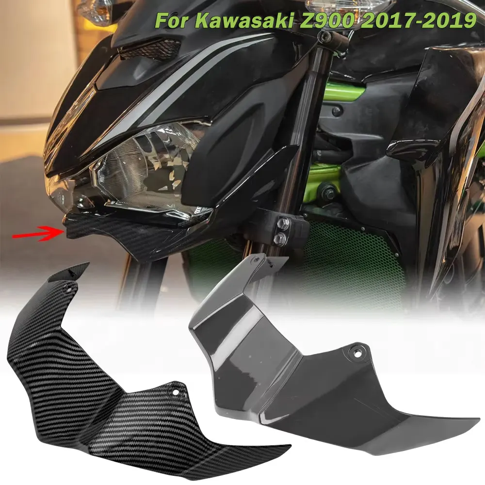 

Motorcycle Accessories for Kawasaki Z900 2017 2018 2019Front Headlight Fairing Beak Cowl Cover Extension Aerodynamic Winglets