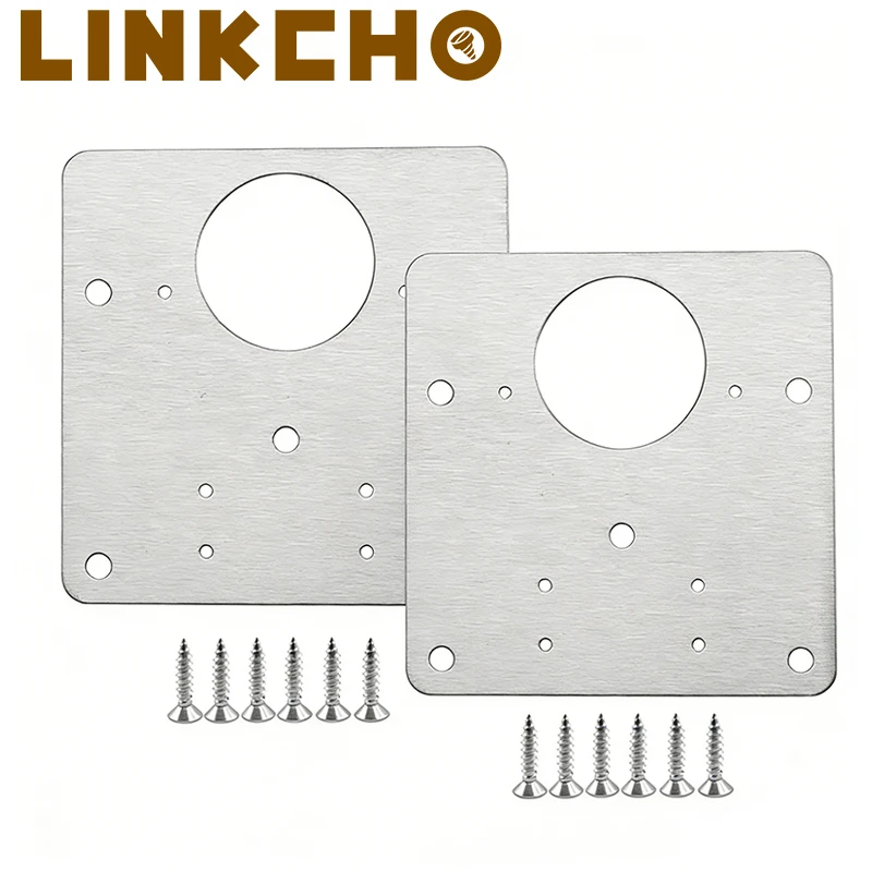 

LINKCHO Furniture Hinge Repair Plate for Kitchen Cabinets Stainless Steel Cupboard Drawer Window Door Hinges Repair Kit Fittings