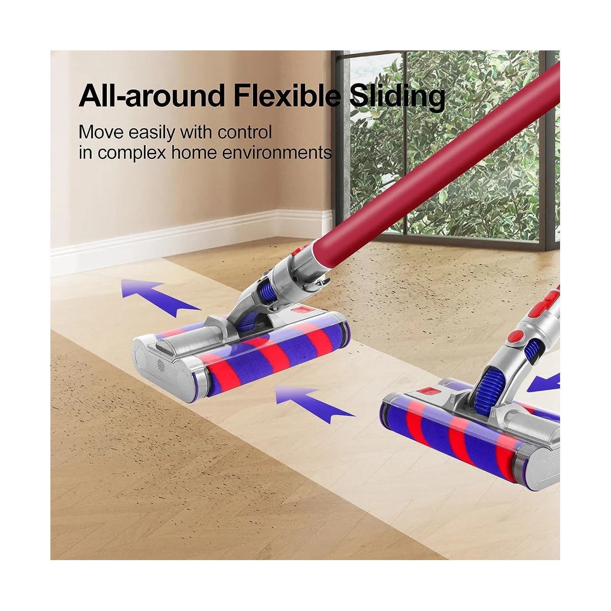 V7, V10, V11, V15シリーズの交換用掃除機ヘッド,ダブルローラーブラシ