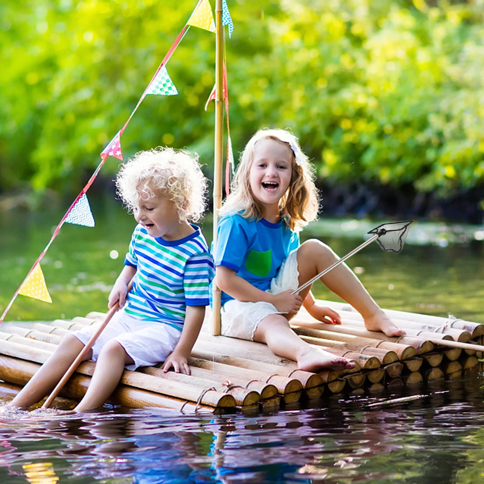 

2 PCS/Set Telescopic Fishing Net Foldable Extendable Pond Telescoping Alloy Saltwater