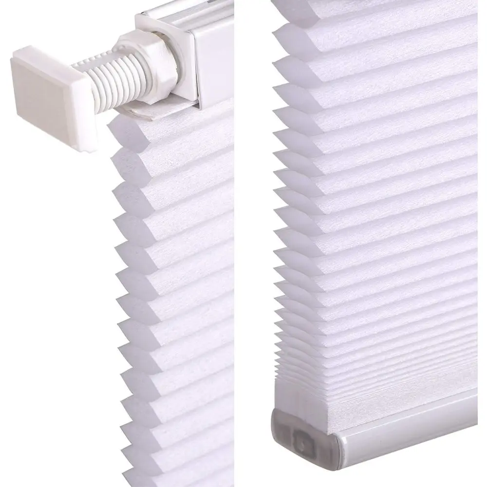 Tonalità cellulari a nido d'ape senza fili con filtraggio della luce, installazione senza attrezzi, 45x48, bianco