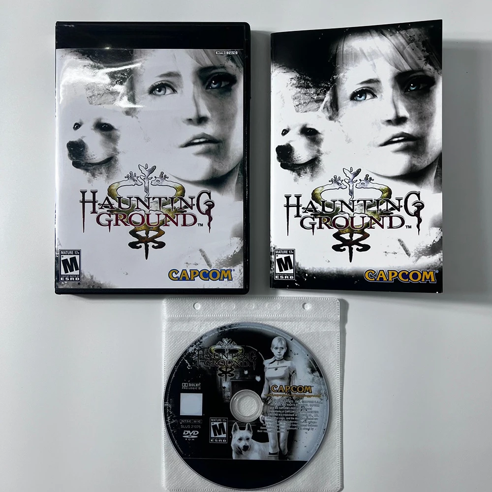 Disco de copia versión Haunting Ground NTSC U/C disco de grabación Digital con manual para máquinas de lectura directa PS controlador Retro gam