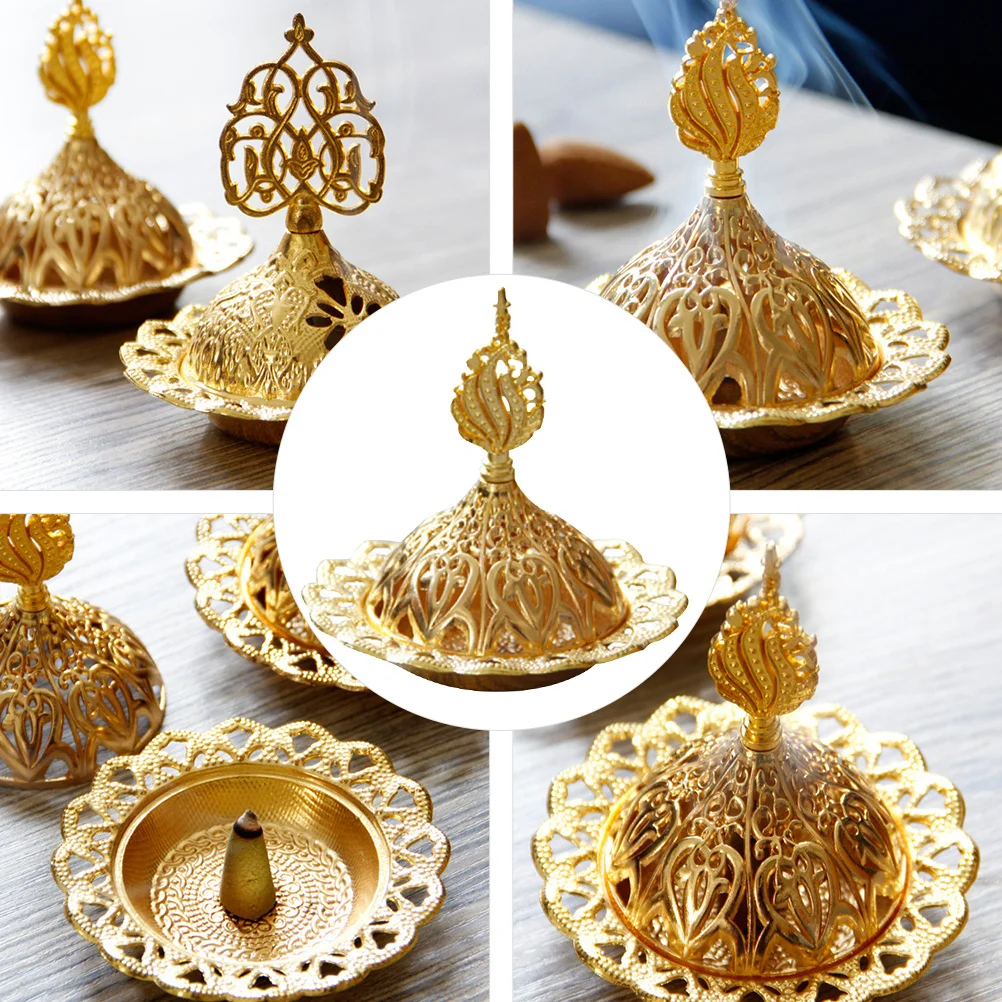 

1Pcs Metal Incense Burner Hollow Arab Style Censer Iron Home Decor Aromatherapy Yoga Meditation Room