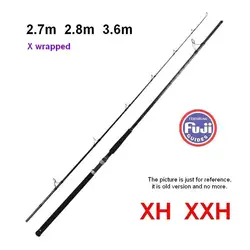 ZZ302 ZZ302A XH XXH 2.7m 2.8m 2 Sections 3.6m 3 Sections Fuji Parts Toray Carbonfiber Fishing Rod Tip 3.4mm - 5.0mm Bait 50-300g