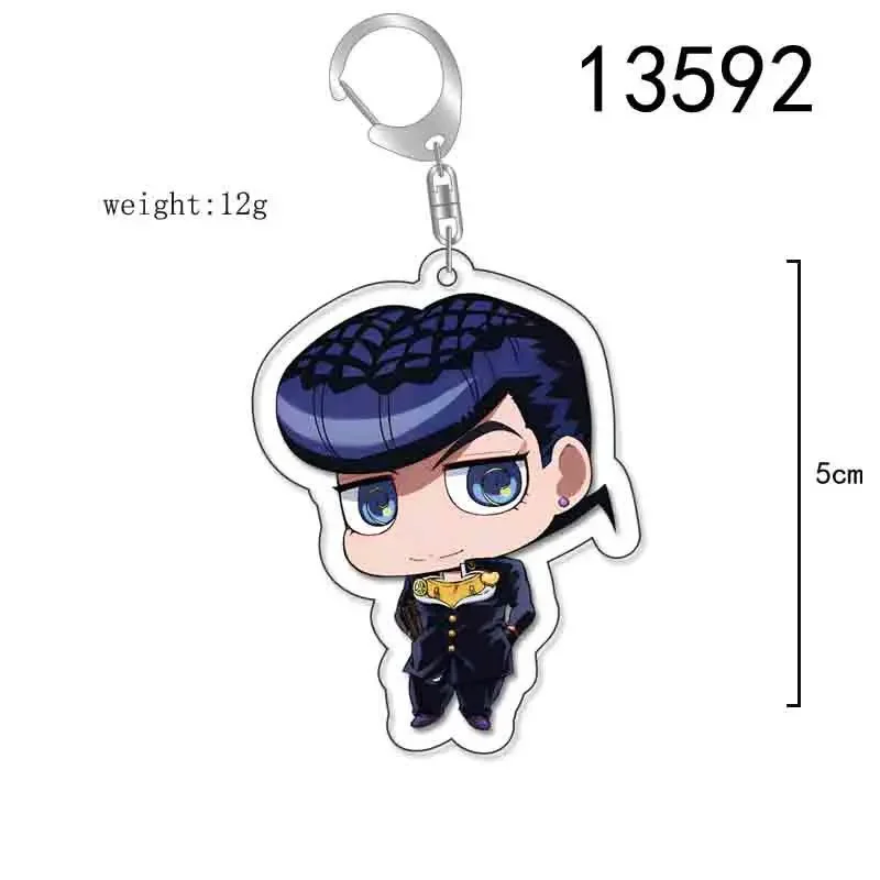 New Anime JOJOS Bizarre Adventure Keychain Cartoon Figure Pendant Key Chain Car Keyring Bag Jewelry Gift Cosplay Accessories