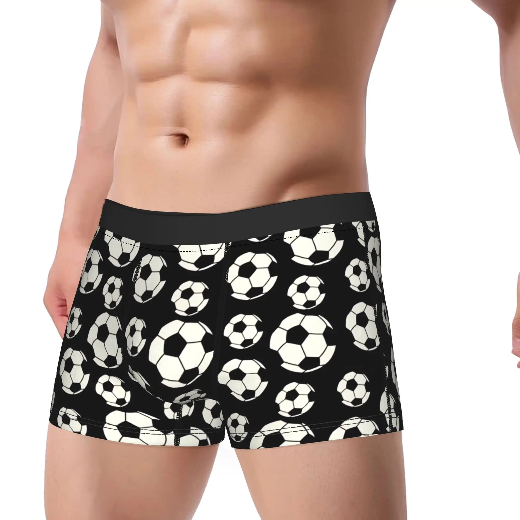 Football Soccer Balls Theme Men Boxers Shorts Ultra Soft Underwear  Underpants