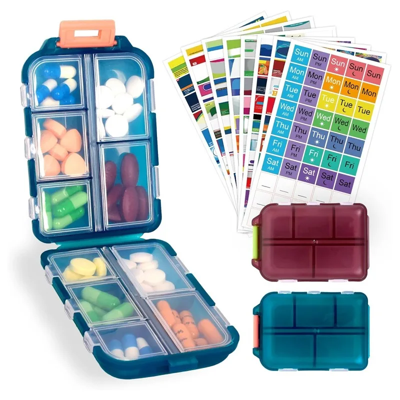 caixa-de-armazenamento-conveniente-de-dupla-camada-com-10-compartimentos-container-portatil-para-pequenos-itens-com-271-etiquetas-design-de-dupla-fechadura-para-uso-diario