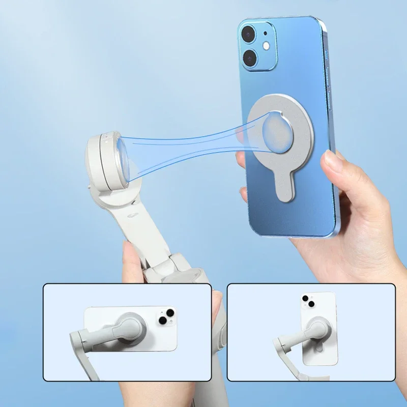 Per DJI Supporto per morsetto ad anello magnetico per qualsiasi telefono Per DJI Osmo Stabilizzatore cardanico Accessori per Magsafe DJI OM7/OM7P/OM6/5/4SE/4