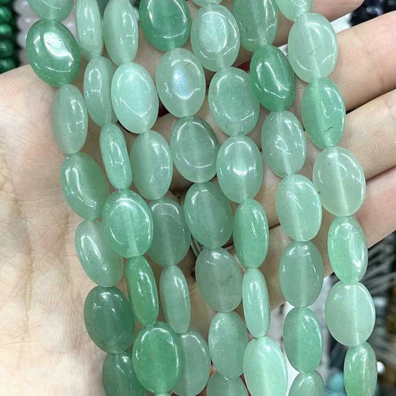 13*18mm Natural Stone Oval Egg Shape Semi-Finished Loose Beads DIY Jewelry Making Bracelet Accessories Wholesale